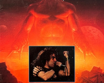 Ronnie James Dio Original Autographed “World Tour” Tour Book Cover (COA)