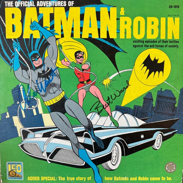 Adam West and Burt Ward Autographed "Batman And Robin" LP (COA)