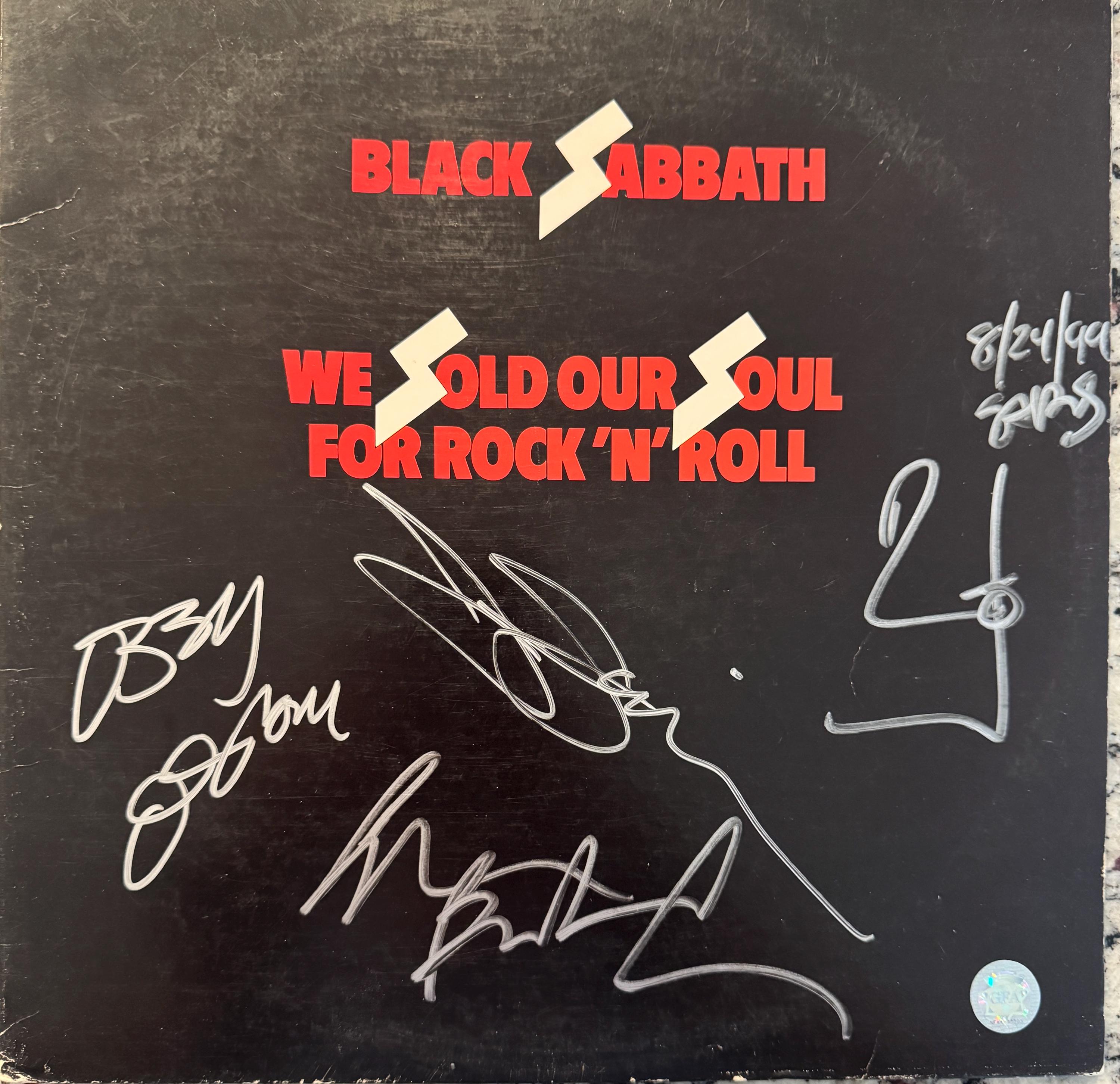 Black Sabbath Original Autographed “we Sold Our Soul for Rock N
