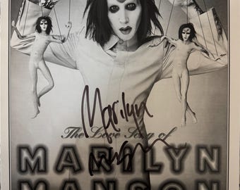 Marilyn Manson Full Original Band Signed Autographed 8x12 Inch
