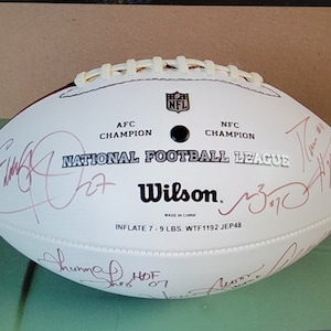 NFL Greats Autographed Football (COA)
