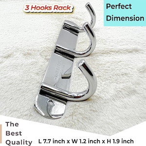 Wall Hooks for Hanging Wall Hanger Heavy Duty Stainless Steel Coat Hooks Wall Mounted Towel Hooks for Bathrooms 7.7 Inch 3 Hooks Rack