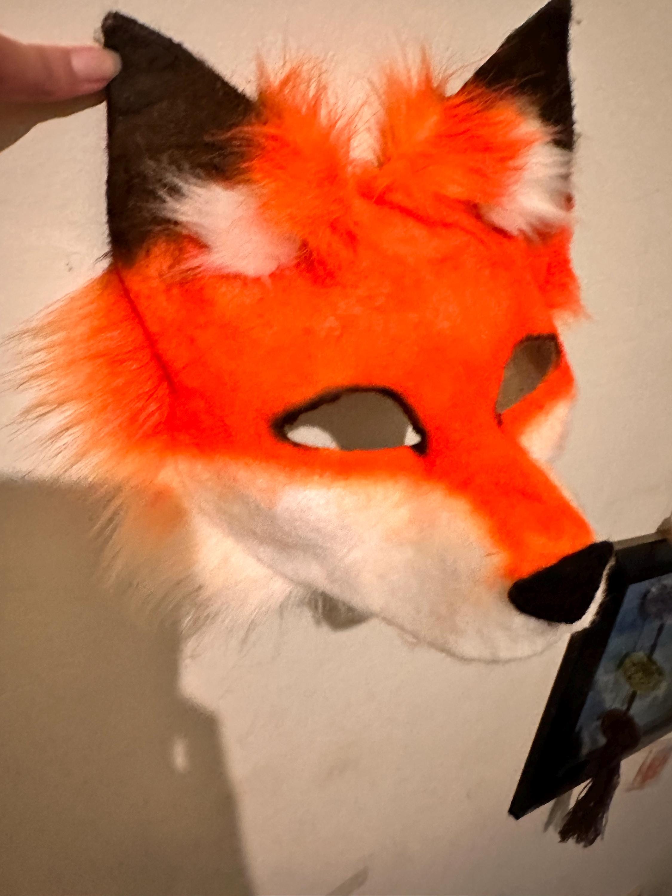 Red Fox Therian Mask airbrushed Etsy