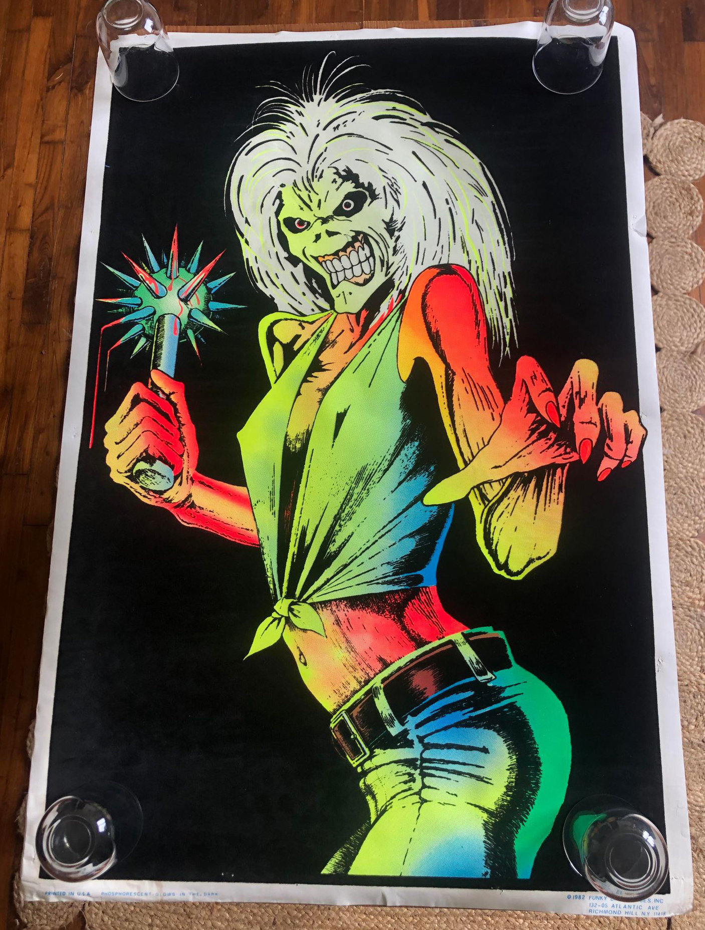VINTAGE 1982 Angel of Death Iron Maiden Killers Blacklight VINTAGE 1982 Angel of Death Iron Maiden Killers Blacklight