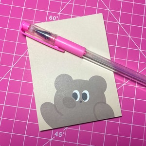 Teddy Bear Notepad - Kawaii, Cute, Notebook, Memo, Notes, Stationary