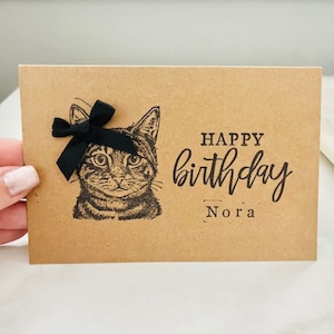 Biglietto di compleanno personalizzato - Per adulti - Biglietto per bambini - Compleanno per adolescenti - Gatti - Personalizza il tuo biglietto - Auguri di buon compleanno - HBD di Katnip Ink