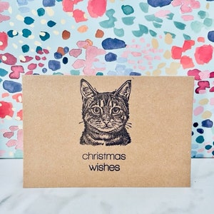 Warme kerstwensen - schattige kerstkaarten - schattige kattenkaarten - kattenliefhebbersgroeten - vriendschap - kerstkaarten van Katnip-inkt