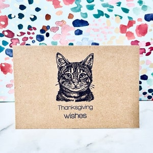 Thanksgiving-wensen - Kitty Cat-kaart - Hoogwaardige wenskaarten - Vriendelijke en dankbare cadeaus - Dag van Turkije - Bedankkaarten van Katnip-inkt