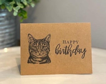 Happy Birthday Card- Card for Friend - Cute Cat Card - Birthday Wishes for Cat Lovers - For Kids - For Adults by Katnip Ink