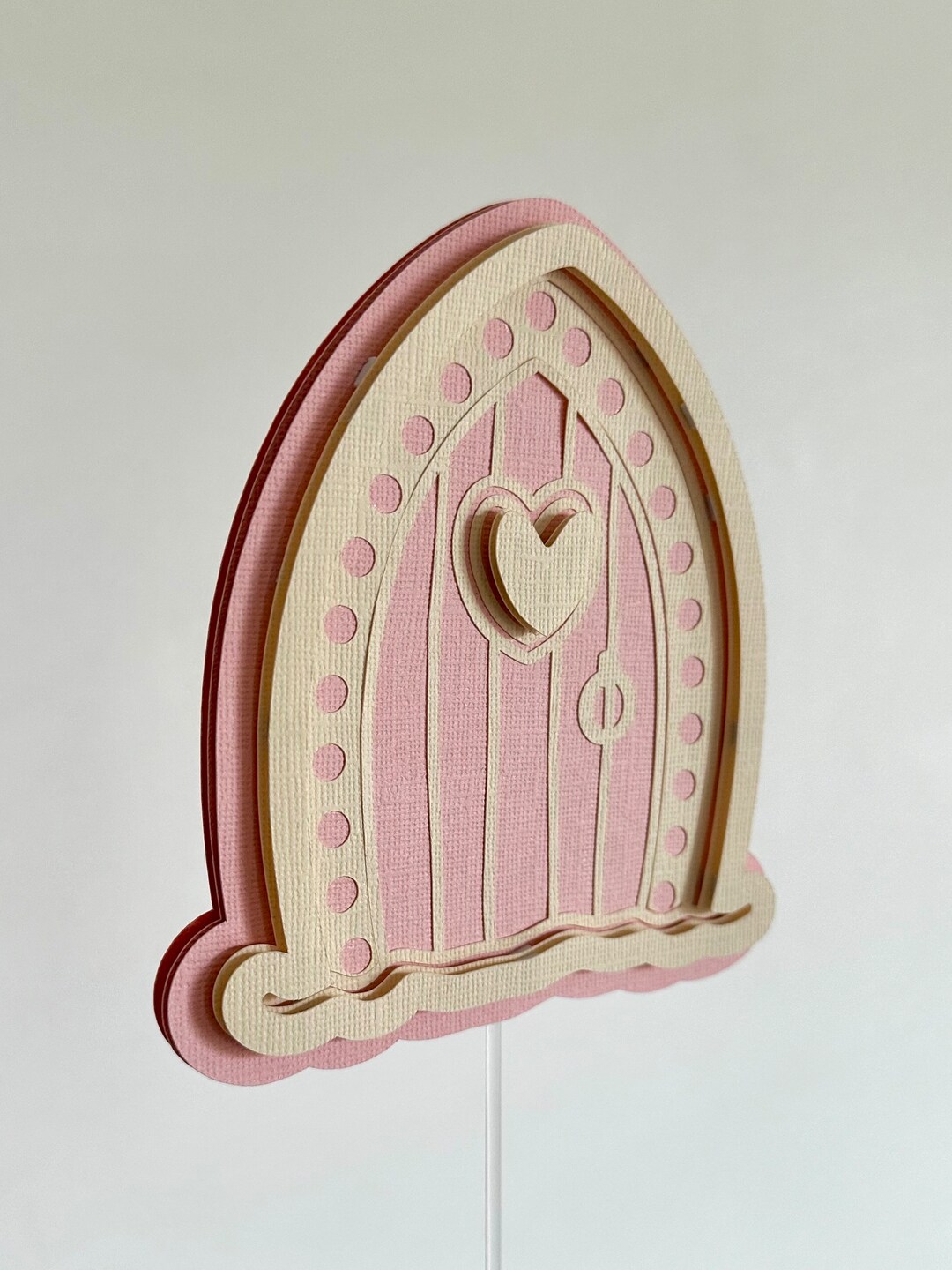 3D Fairy Door Fairy Door Cake Topper Pink Fairy Door Fairy Cake Topper