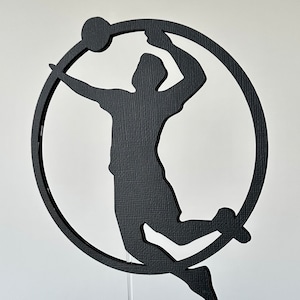 Personalisierter 3D-Volleyball-Player-Kuchendeckel | Sport-Kuchendeckel | Sportler Kuchen Topper | Korbball | Beachvolleyballerin | Sport