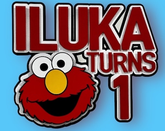 Personalized 3D Elmo Cake Topper | Kids Birthday Party