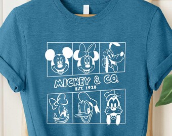Mickey And Co Shirt, Mickey And Friends T-shirt,Disney Sweatshirt,Mickey And Co Est 1928 Shirt,Disney Trip Shirt,Disney Gifts,Disneyland Tee