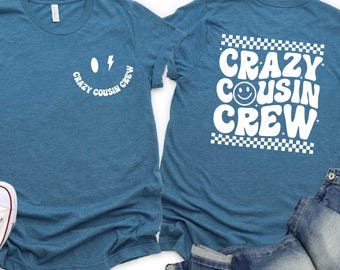 Crazy Cousin Crew Shirt, Cousin Crew T-shirt, Funny Cousin Kids Tee, Matching Cousin Shirts for Family Reunion, Team Cousin Group Trip Shirt