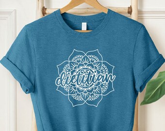 Registered Dietitian Mandala Shirt, Dietitian Shirt, Dietitian Gifts, Nutritionist Gift, RD School Student Shirt, Nutritionist Day, RD Shirt