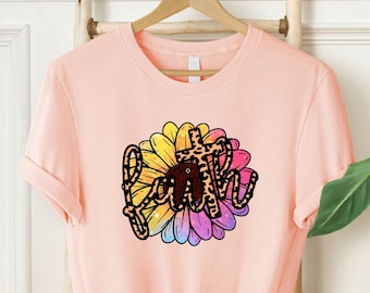 Sunflower Faith Shirt, Gift for Her Shirt, Gift for Him Shirt, Religious Shirt, Sunshine Shirt, Plant Flower Shirt, Christian Shirt