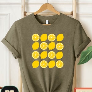 Lemon Shirt, Cute Lemon Shirts, Fruit Shirt, Citrus Fruit Tee, Botanic Lemon T shirts, Funny Spring Shirt, Garden Shirt, Lemon Slice Shirt image 1