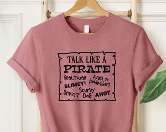 Talk Like a Pirate Shirt, Skull Shirt, Ahoy T-Shirt, Scurvy Dog Shirt, Blimey Shirt Pirate T-shirt, Mermaid Shirt, Gasparilla Parade Shirt