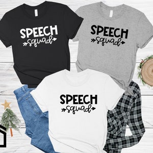 Speech Squad Shirt, Speech Therapist T Shirt, Speech Pathology, Speech Teacher Crew, Fun Matching Group Shirts For SLP Teachers