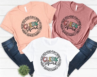 Clerk Squad Shirt, Business Clerk , Office Clerk shirt, Attendance Clerk Shirt, Group Office Shirt, Clerk Shirt, Office Squad Shirt