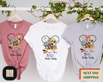 Custom Disney Trip 2025 Shirt, Mickey And Friends T-shirt, Disney Magical Castle Sweater, Disneyland Family Vacation Tee, Disney World Tee