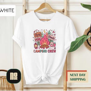 Camping Crew Shirt, Friends Fires Fun Camping T-shirt, Campfire Friends Top, Outdoor Adventure Shirt, Happy Camper Sweater, Camp Lover Tee