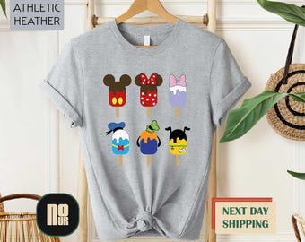 Disney Characters Ice Cream Shirt, Disney Snacks Sweatshirt, Disney Food Lover Shirt, Disney Mickey And Friends Snack Shirt, Disney Gifts