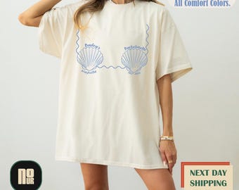 Custom Beach Bachelorette Shirt, Last Splash Bachelorette T-Shirts, Doodle Bikini Mermaid Bachelorette, Coastal Bachelorette Shirts