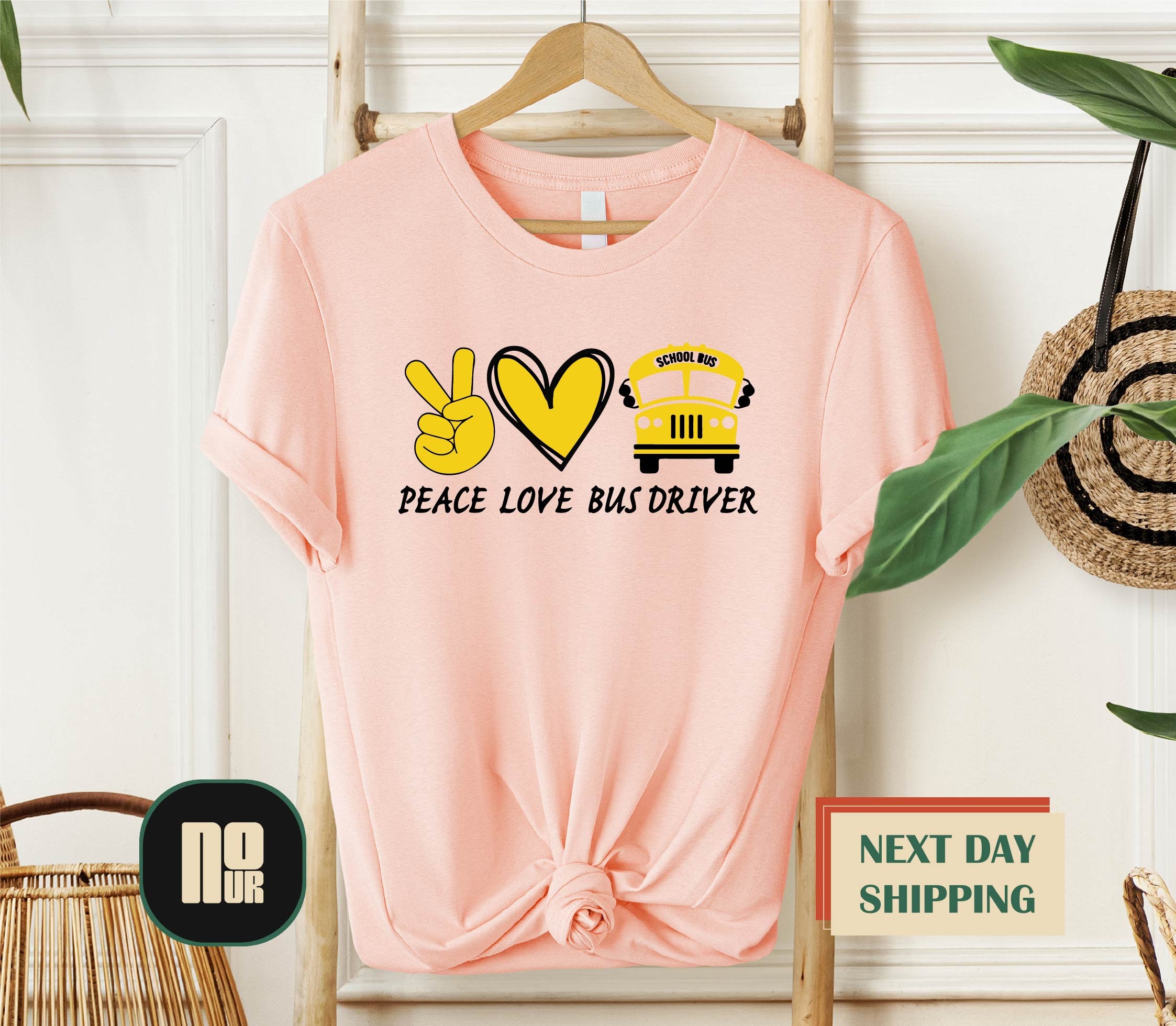 Peace Love Bus Drivers T-Shirt Peace Love Bus Drivers T-Shirt