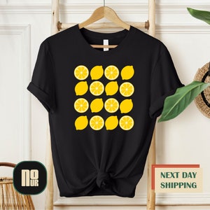 Lemon Shirt, Cute Lemon Shirts, Fruit Shirt, Citrus Fruit Tee, Botanic Lemon T shirts, Funny Spring Shirt, Garden Shirt, Lemon Slice Shirt image 2