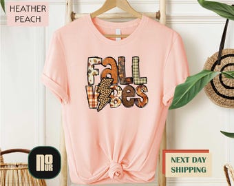 Fall Vibes Shirt, Cozy Season Aesthetic Tee, Autumn Shirt For Women, Fall Graphic T-Shirt, Thanksgiving Cozy Shirt, Pumpkin Season Sweater