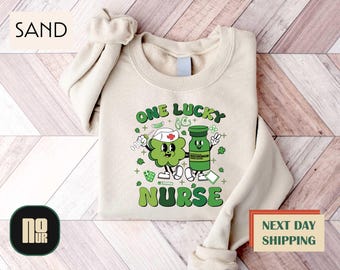 One Lucky Nurse St Patrick's Day Shirt, Irish Nurse Shirt, Shamrock Nurse Shirt, Nurse Sweatshirt, Nurse Appreciation,St Patrick's Day Shirt