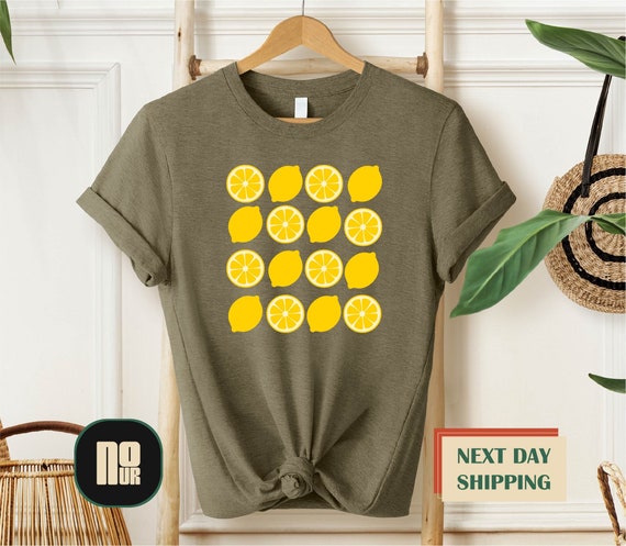 Lemon Shirt, Cute Lemon Shirts, Fruit Shirt, Citrus Fruit Tee, Botanic Lemon T shirts, Funny Spring Shirt, Garden Shirt, Lemon Slice Shirt