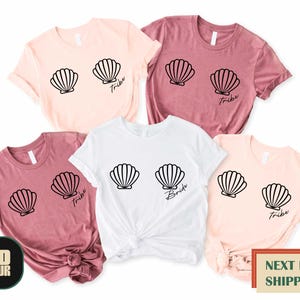 Mermaid Bride Shirt, Beach Bachelorette Party T-shirt, Bride Tribe Sweatshirt, Seashell Shirt, Bridesmaid Sweater, Bridal Shower T-shirt
