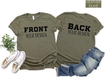 Front And Back Custom Shirt, Custom Shirt, Inspired Shirt, Custom Shirt, Inspired Text, Custom Text Shirt, Front and Back Personalized Shirt
