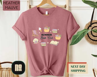 Summer Book Club T-shirt, Beach Book Lover Vacation Shirt, Romance Reader Sweatshirt, Girly Bookish Hoodie, Bookworm Gift, Summer Trip Tee