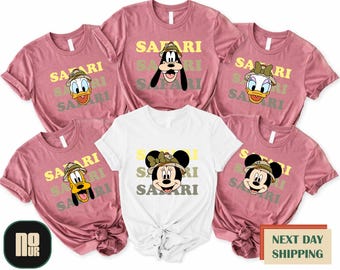 Mickey And Friends Safari T-shirt, Disney Safari Mode Shirt, Disneyland Vacation Sweatshirt, Animal Kingdom Sweater, Disney World Trip Tee