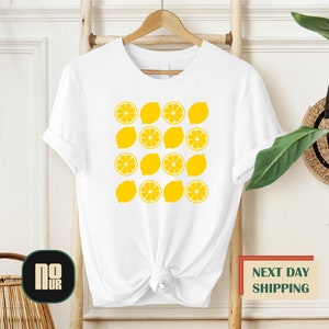 Lemon Shirt, Cute Lemon Shirts, Fruit Shirt, Citrus Fruit Tee, Botanic Lemon T shirts, Funny Spring Shirt, Garden Shirt, Lemon Slice Shirt image 5