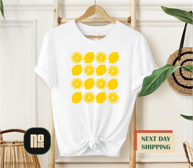 Lemon Shirt, Cute Lemon Shirts, Fruit Shirt, Citrus Fruit Tee, Botanic Lemon T shirts, Funny Spring Shirt, Garden Shirt, Lemon Slice Shirt image 5