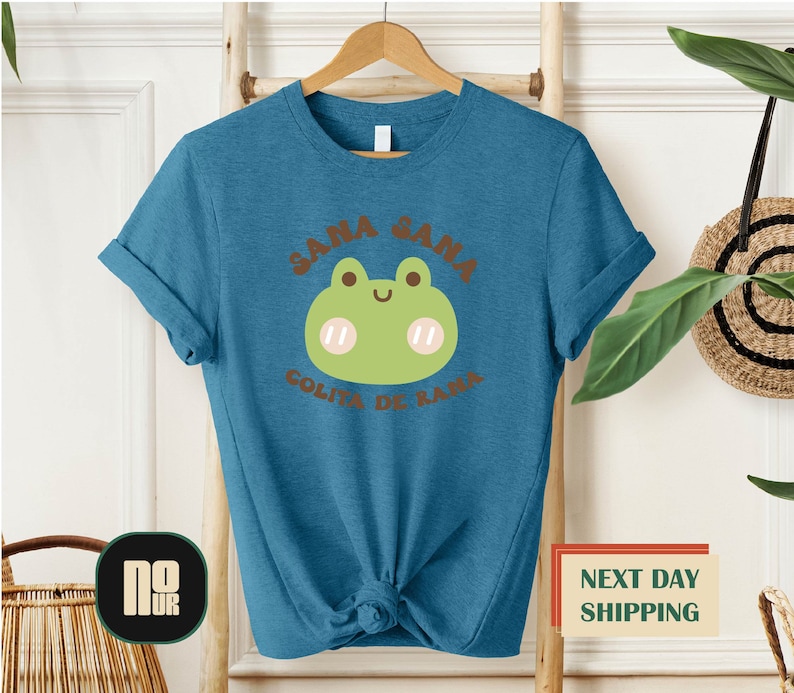 Sana Sana Colita De Rana Shirt, Camisa Sana Sana, Latina Shirt, Mexican Shirt, Frog Shirt, hispanic heritage month, camisa latina shirt zdjęcie 3