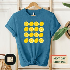 Lemon Shirt, Cute Lemon Shirts, Fruit Shirt, Citrus Fruit Tee, Botanic Lemon T shirts, Funny Spring Shirt, Garden Shirt, Lemon Slice Shirt image 4