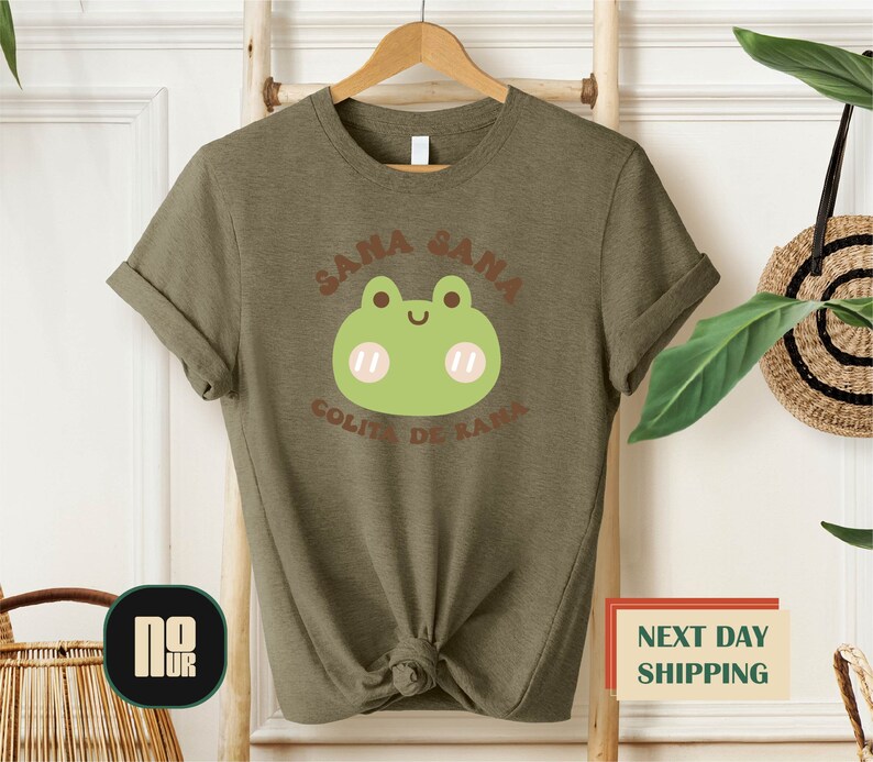 Sana Sana Colita De Rana Shirt, Camisa Sana Sana, Latina Shirt, Mexican Shirt, Frog Shirt, hispanic heritage month, camisa latina shirt zdjęcie 5