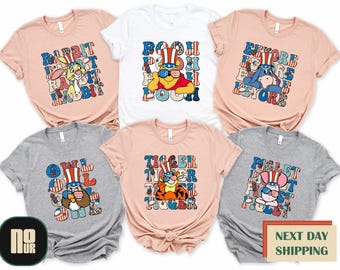 Winnie The Pooh 4th Of July Shirt, Pooh And Friends American Sweatshirt, Independence Day T-shirt, Disneyland Patriotic Tee,Disney USA Shirt