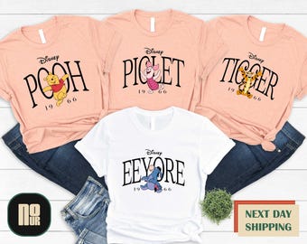 Disney Winnie The Pooh Shirt, Pooh And Friends T-shirt, Disneyland Family Trip Sweatshirt, Pooh Piglet Tigger Eeyore Sweater, Pooh Bear Tee