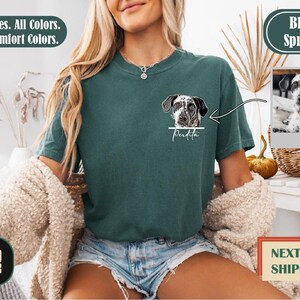 Personalized Pet T-Shirt, Personalized Gift for Pet Lovers, Dog Lovers Gifts, Comfort Colors Pet Shirt, Custom Cartoon Pet T-Shirt