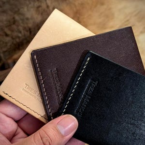 Minimalist Kangaroo Wallet - Handcrafted with Australian Leather - Vertical Flap Cardholder - Front Pocket Wallet - Made to Order