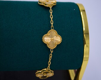 Luxury Gold Clover Bracelet