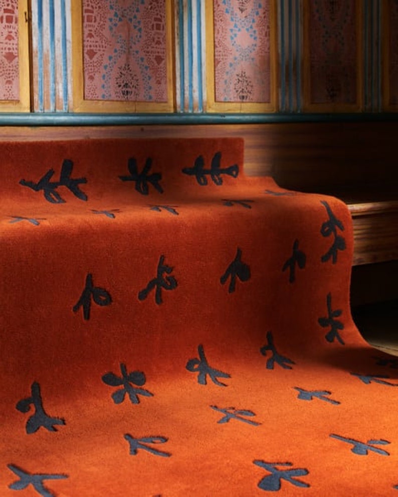 Big Buds Rug Handtufted 100 Wool Handmade Area Rug Carpet for Home