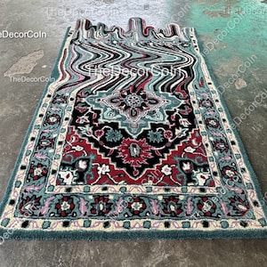 Melting Rug Hand-Tufted 100% Wool Handmade Area Rug Carpet for Home| Bedroom Rug| Living Room Rug