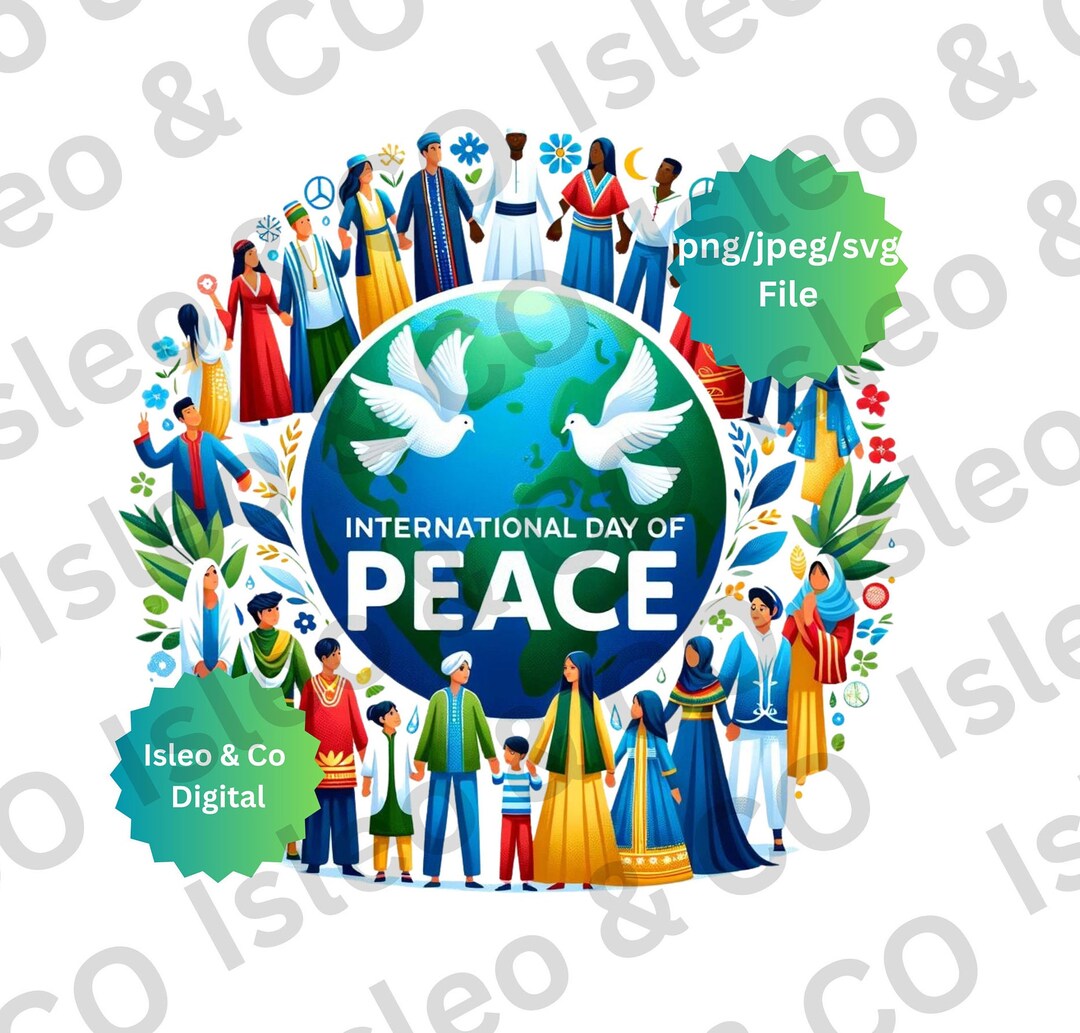 International Day of Peace Digital Art – Multicultural People Around ...